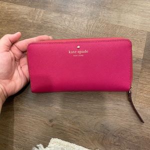 Hot pink Kate Spade wallet